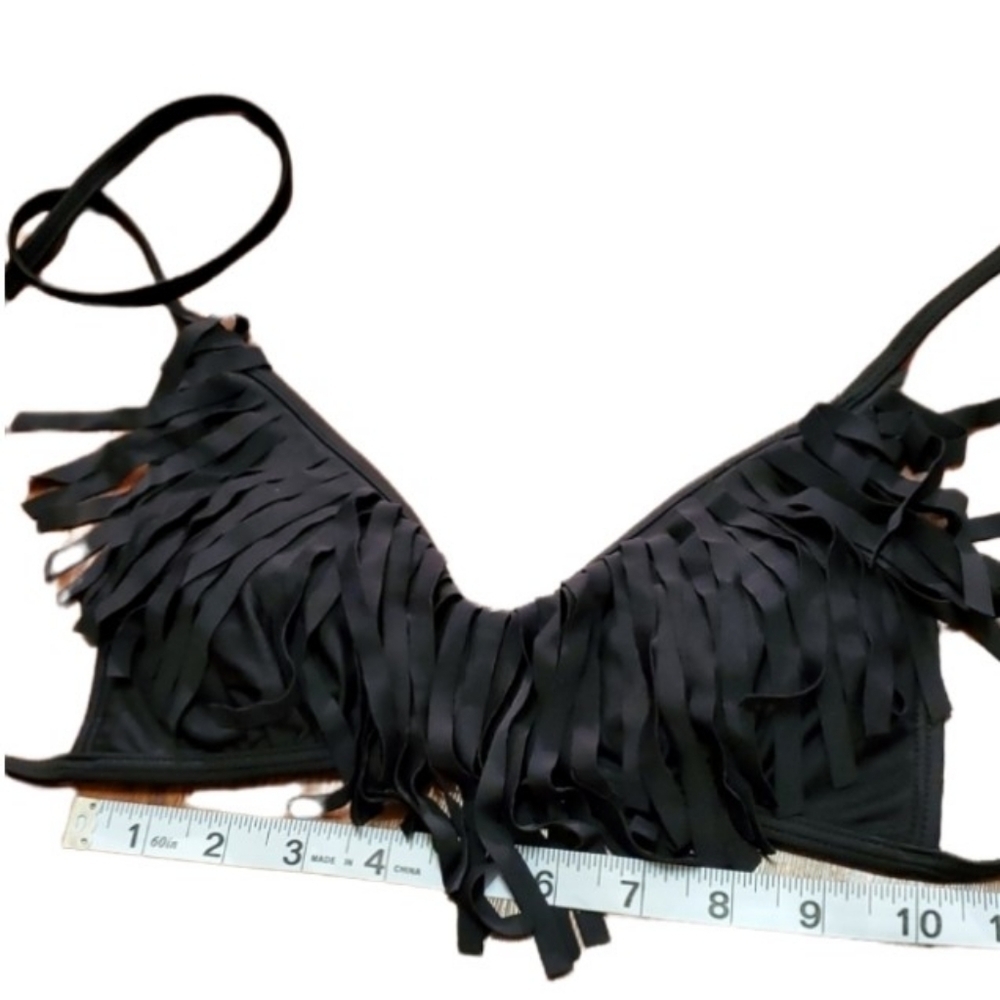 H2OH Swimsuit Bikini Top Small Black
